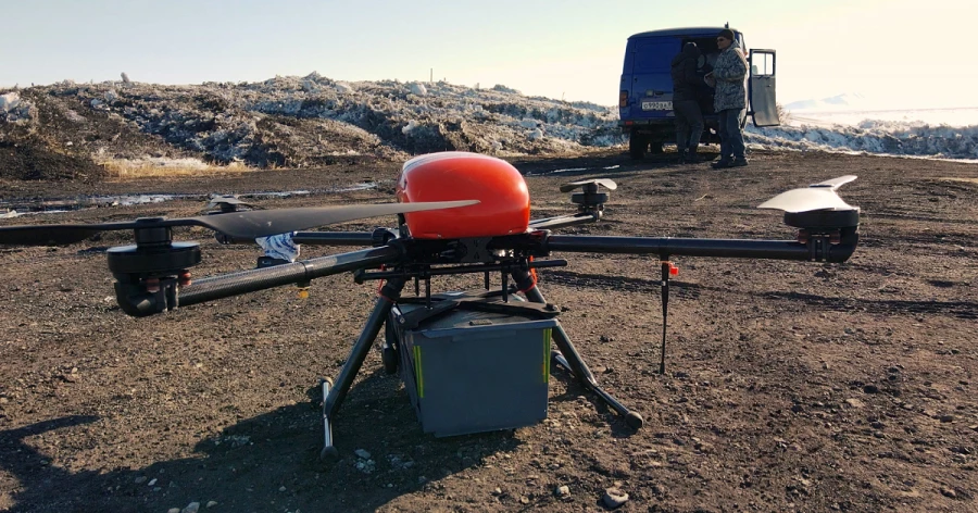 Эксперименты с доставкой почты на Чукотке. Фото:  Геоскан