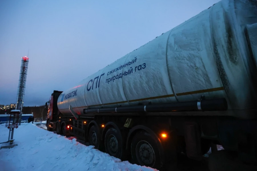 Автомобиль для перевозки сжиженного газа. Фото: Павел Львов, РИА Новости