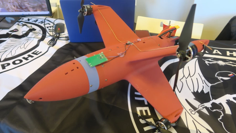 Дрон-перехватчик «Архангел» производства ООО «Архангел Щит». Фото: Дмитрий Матвеев / Mashnews