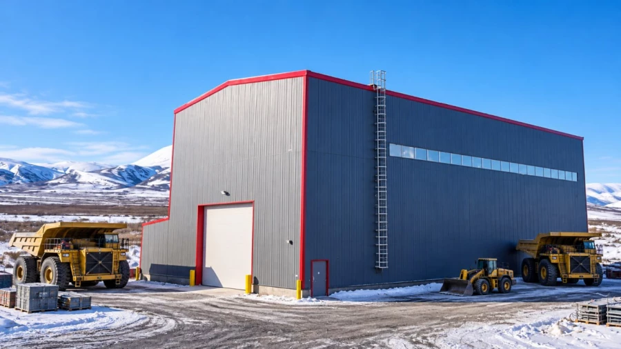Реализованный производственный объект Rapid Building на удалённой северной площадке.