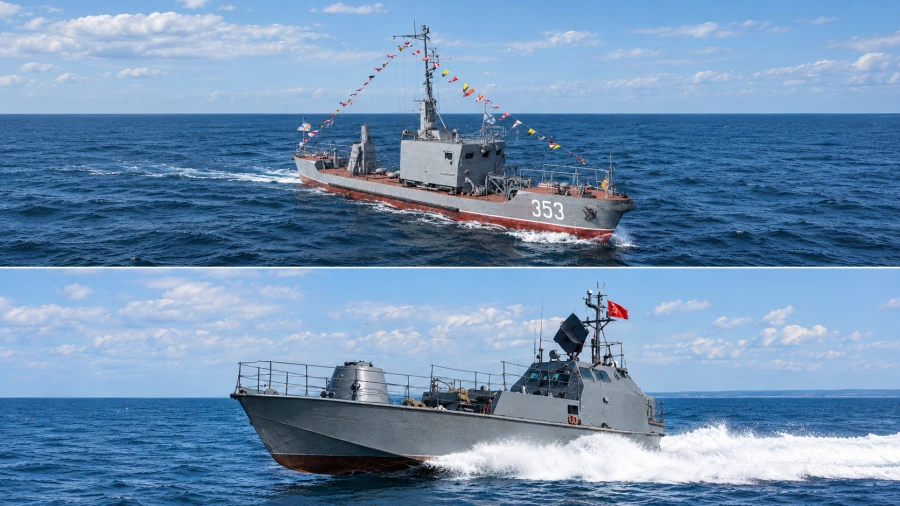 Советский задел: БЭК проектов 13000 (сверху) и БЭК проекта 13180 (снизу). ИЛЛЮСТРАЦИЯ: ИИ.