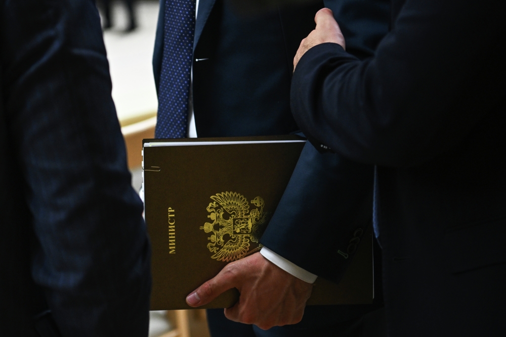 После совещания президента Владимира Путина с членами правительства РФ. Фото: Сергей Бобылев, РИА Новости